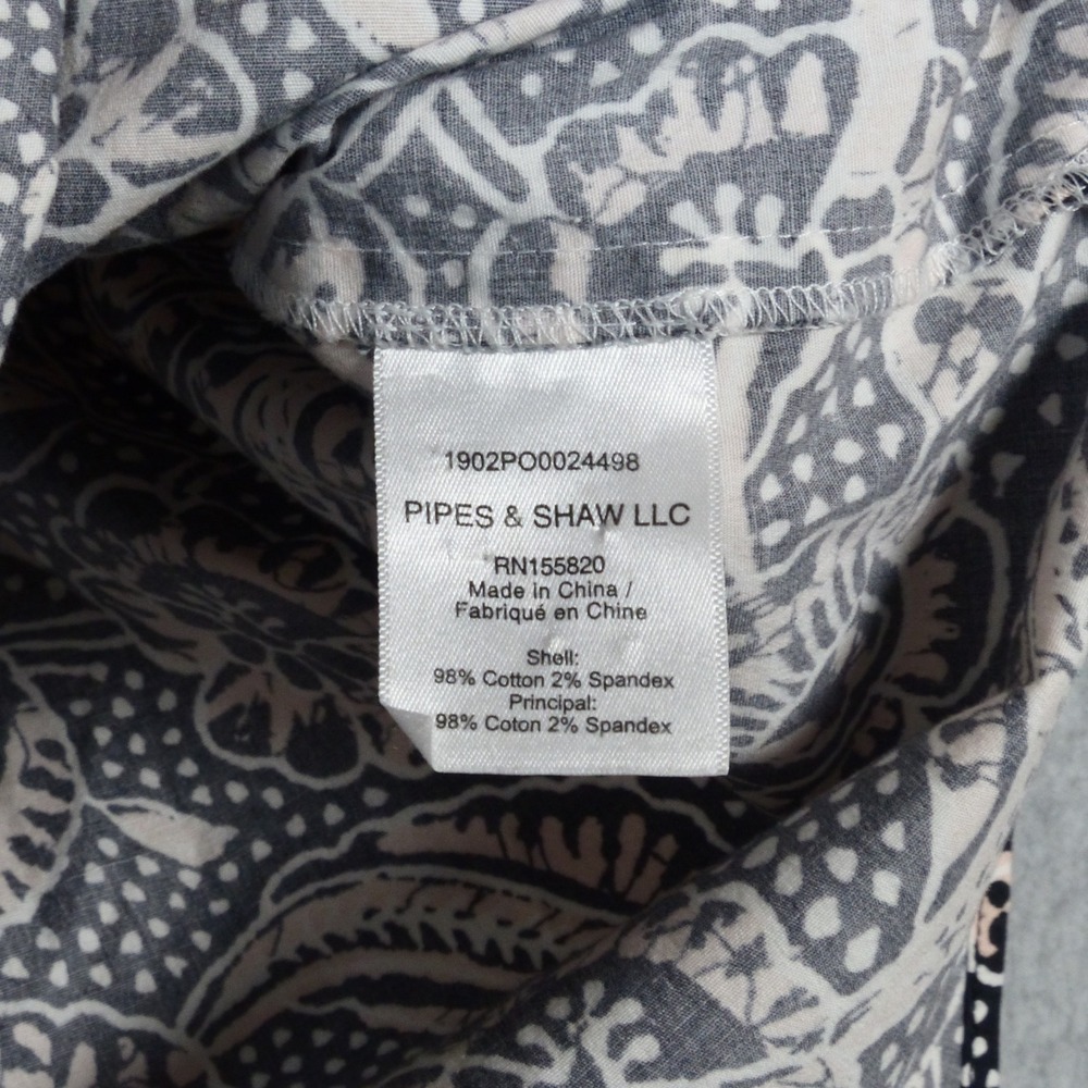 Veronica Beard Paisley Floral Button Down Shirt Roll Sleeve Navy Blush Size 8 - Picture 6 of 10